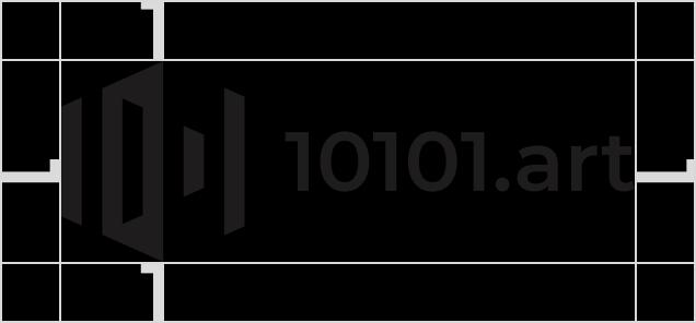 10101.art Logo - Correct usage: free space around the logo